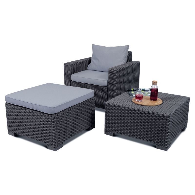 �������� Moorea table + chair + stool with cushion